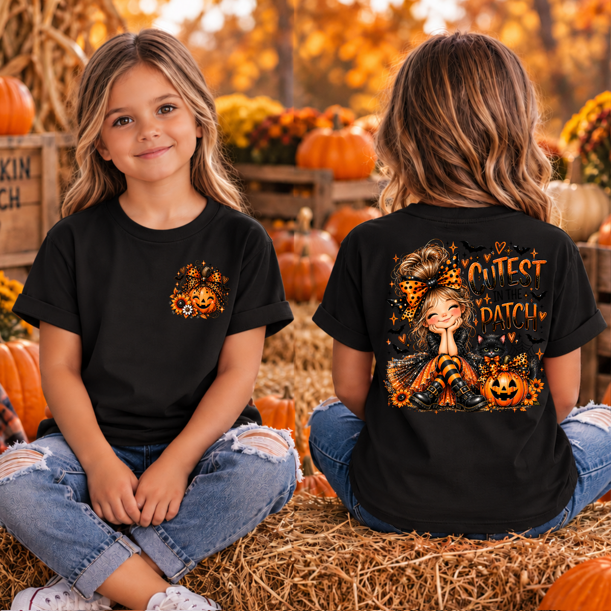 Kids Cutest in the Patch Pocket and Back graphics TheCraftNook