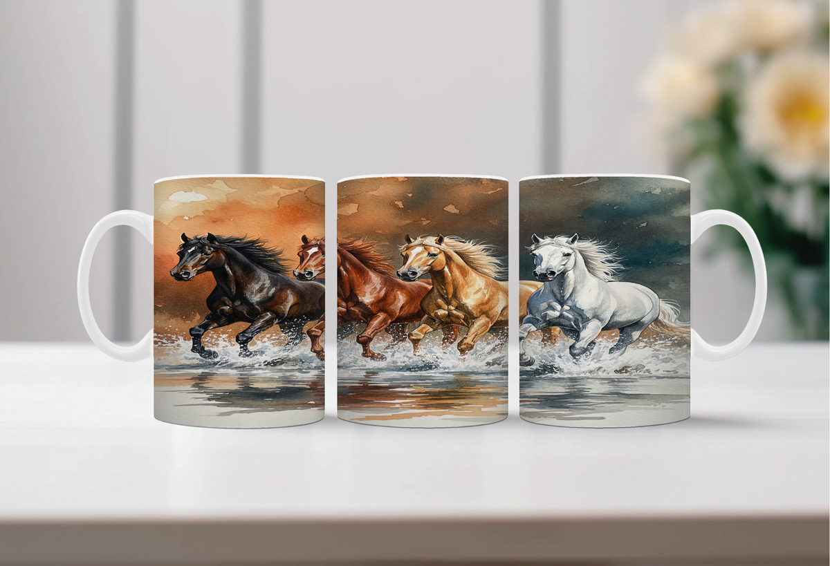 Horse Image Coffee Mugs Grace in Motion TheCraftNook