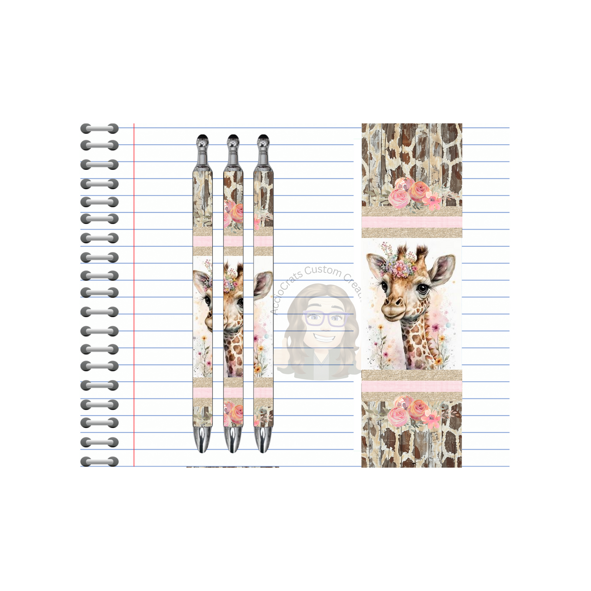 A long‑necked twist on everyday writing, Refillable Pens, Giraffe Images multiple options and Images available. TheCraftNook