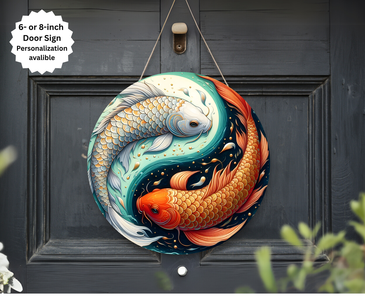 Koi Fish Door Signs TheCraftNook
