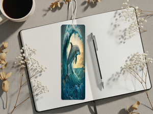 Aluminum Metal Bookmarks, Dolphin images. Make every chapter a splash! TheCraftNook