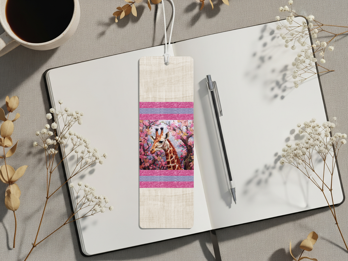 Stand tall in your reading adventures, Aluminum Metal Bookmarks, Giraffe Images TheCraftNook