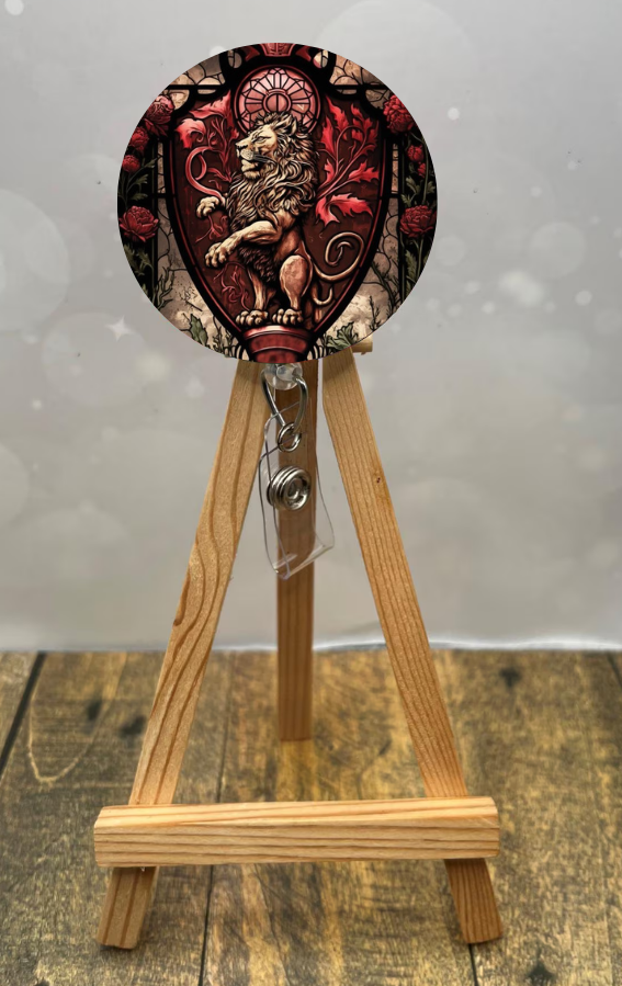 Lion House Pride badge pulls. Multiple Images available. Add beads or shimmer glitter options. TheCraftNook