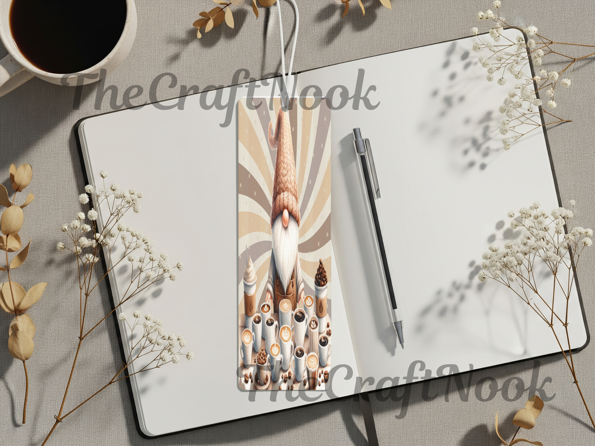 Caffeine & Chapters Bookmark. Aluminum Metal Bookmarks TheCraftNook