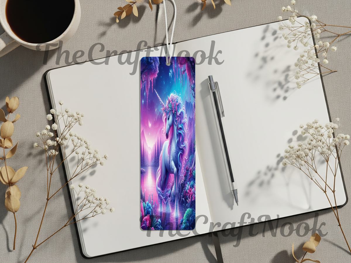 Aluminum Metal Bookmarks, Unicorn Images TheCraftNook
