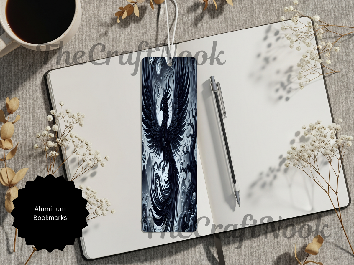 Phoenix Bookmarks - Handcrafted Metal Fire Bird Bookmarks with Beads & Glitter TheCraftNook