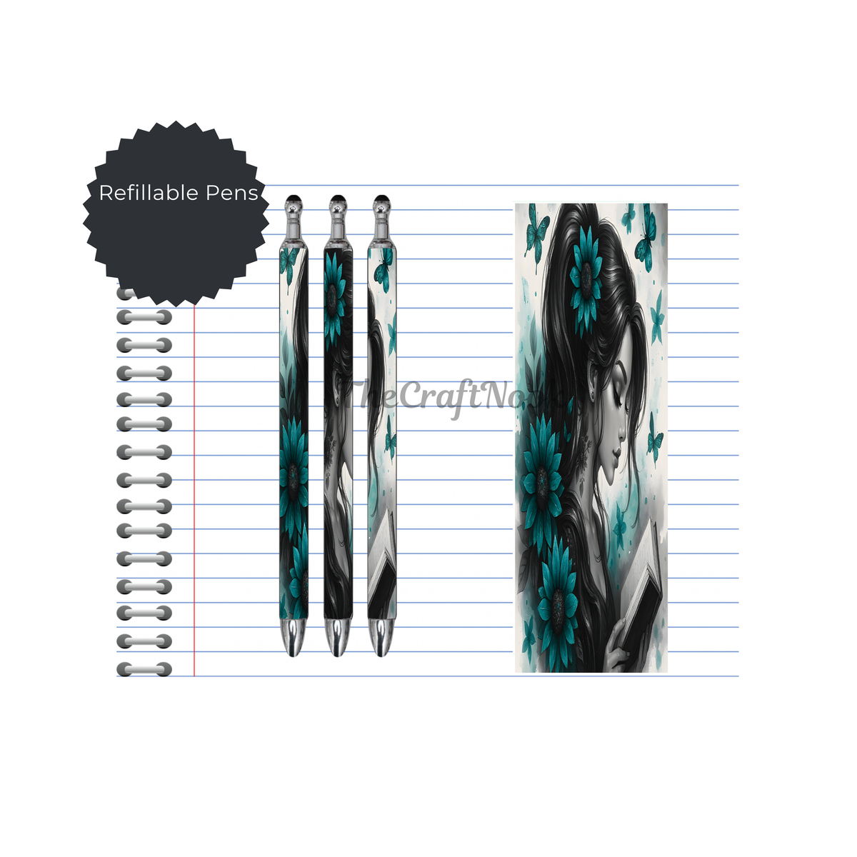 Refillable Pens, Once Upon a Pen – Book Lover Writing Pen. Multiple options and Images available TheCraftNook