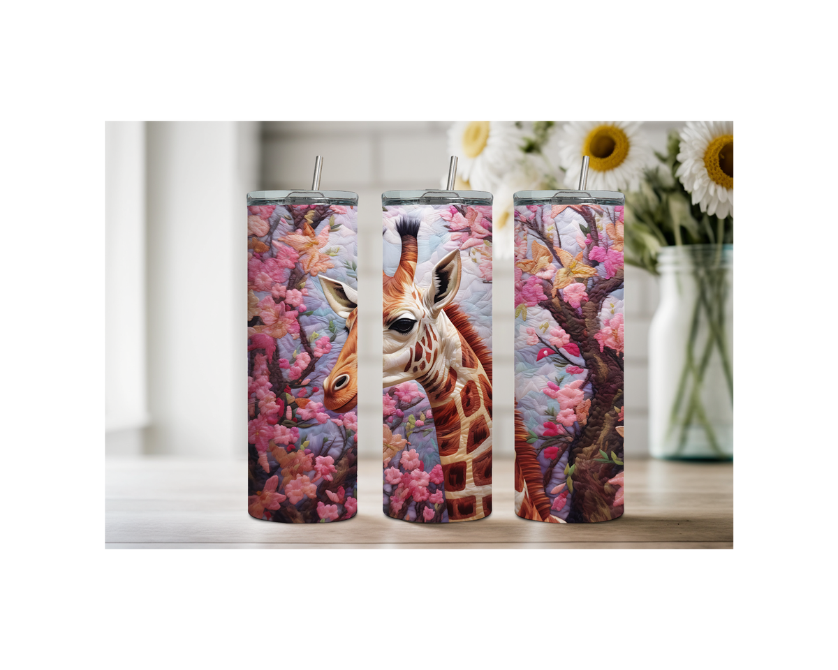 20-ounce Gentle Giraffe Whimsy Stainless Steel Tumbler. Multiple Images Available. TheCraftNook