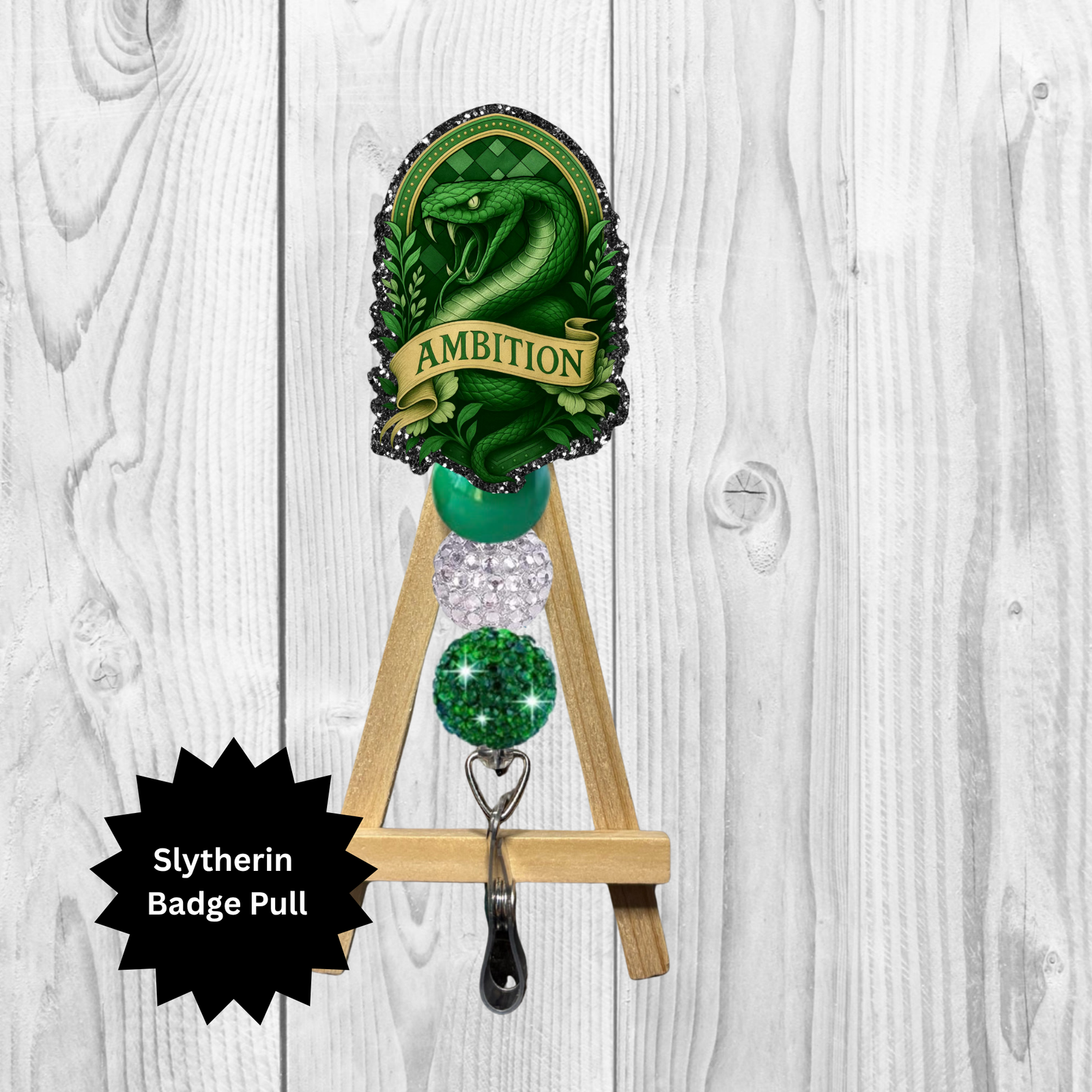 Snake House Ambition Badge Pull – Wizard-Inspired Design TheCraftNook