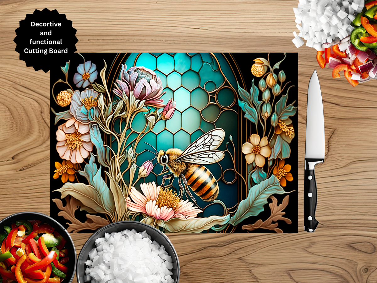 Honeybee Cutting board TheCraftNook