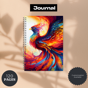 Phoenix Journal - 120 Page Lined Notebook for Writing & Planning TheCraftNook