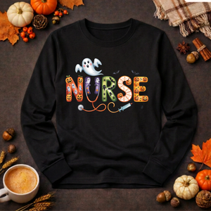 Nurse Boo Long Sleeve Tee TheCraftNook