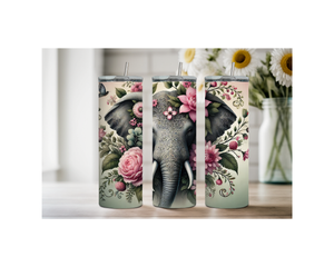 20 ounce Wise & Wonderful Elephant Stainless Tumbler. Multiple Sizes and Images Available. TheCraftNook