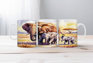 Elephant Image Coffee Mugs. Multiple images to choose from with personalization options. TheCraftNook
