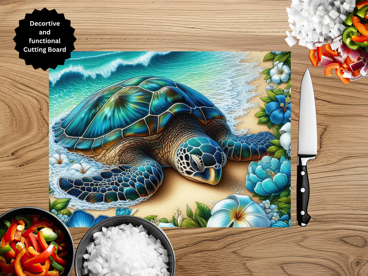 Sea Turtle Cutting Board TheCraftNook