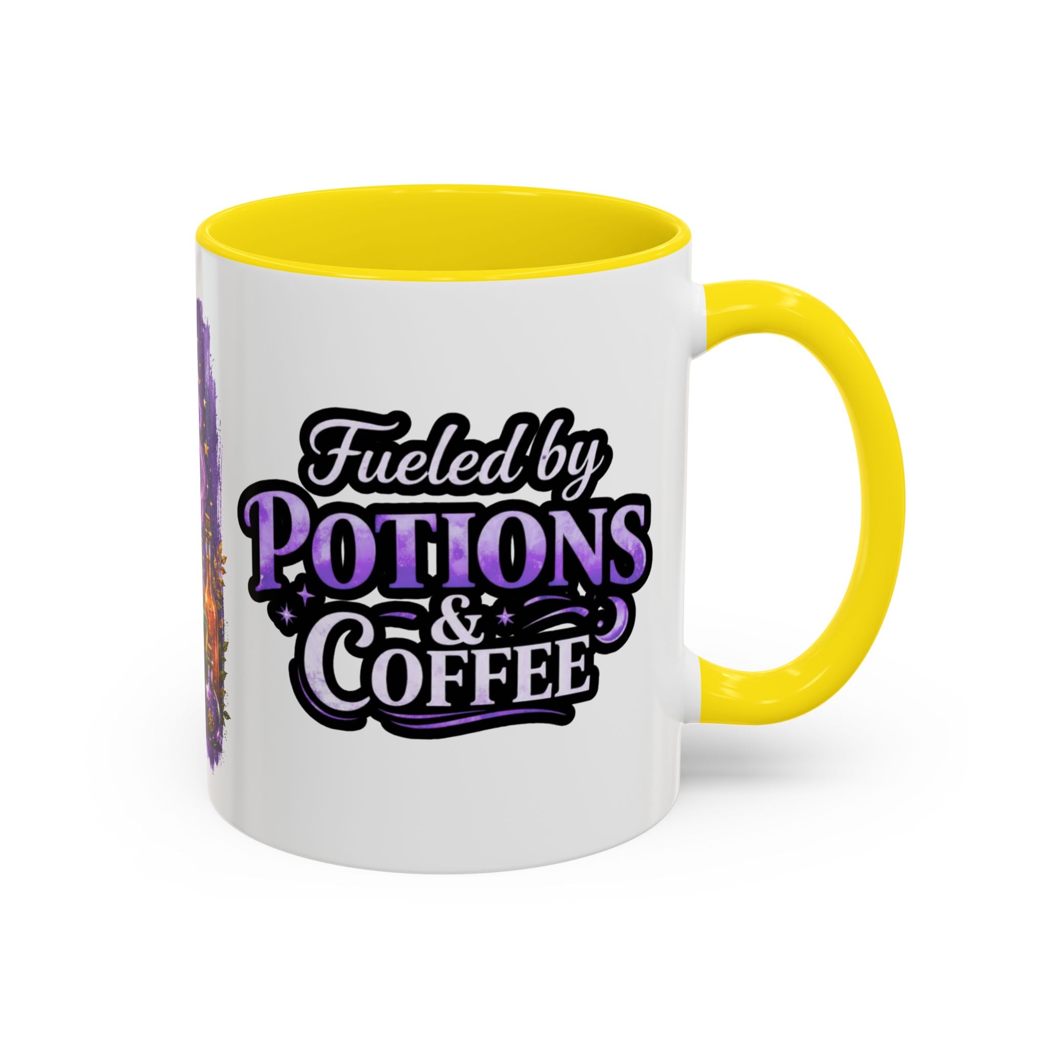 Autumn Alchemy Fueled by Potions & Coffee Accent Mug — Witchy Halloween Coffee Cup (11/15oz)