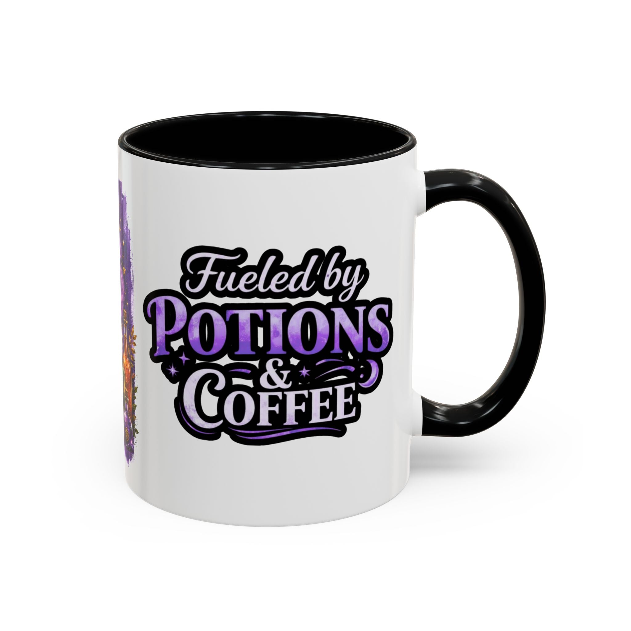 Autumn Alchemy Fueled by Potions & Coffee Accent Mug — Witchy Halloween Coffee Cup (11/15oz)
