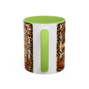 Hello Fall Accent Coffee Mug — Cozy Days, Warm Drinks & Good Vibes Autumn Mug Printify
