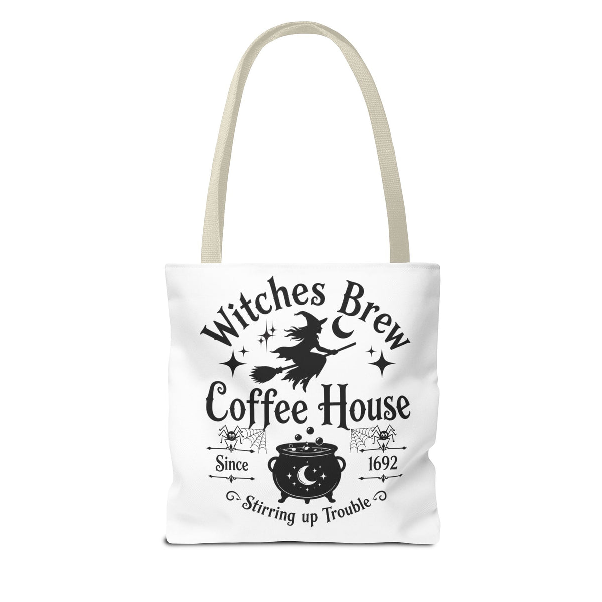 Witches Brew Coffee House Halloween Tote Bag | All-Over Print Printify
