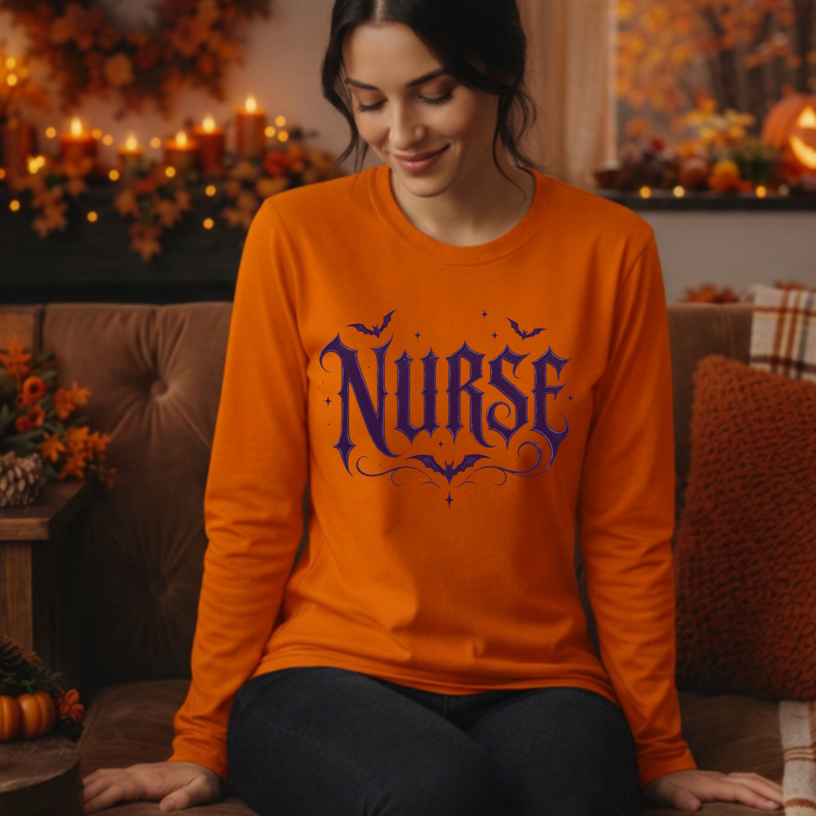 Gothic Nurse Long Sleeve Tee TheCraftNook