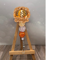 Thankful Crochet Pumpkin Badge Pull
