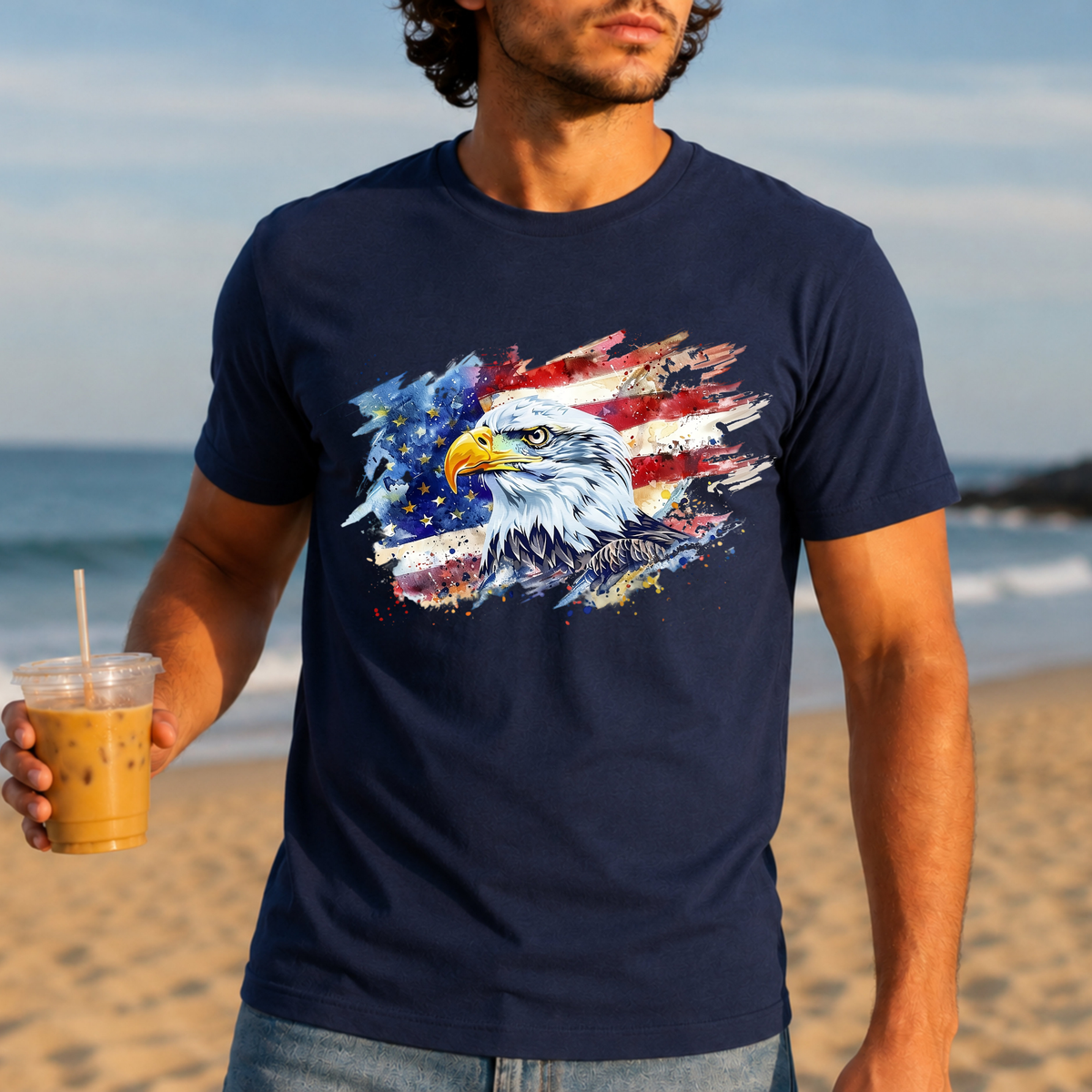American Eagle Flag Tee TheCraftNook
