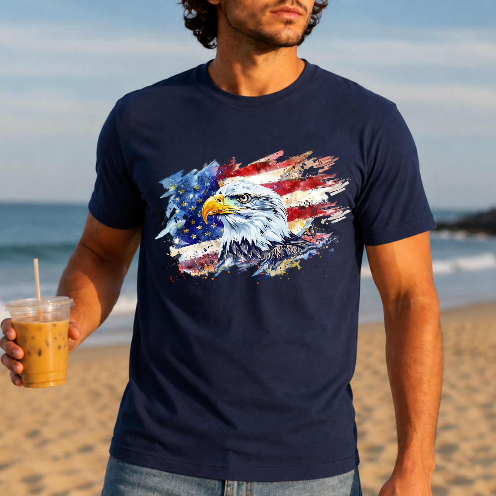 American Eagle Flag Tee TheCraftNook