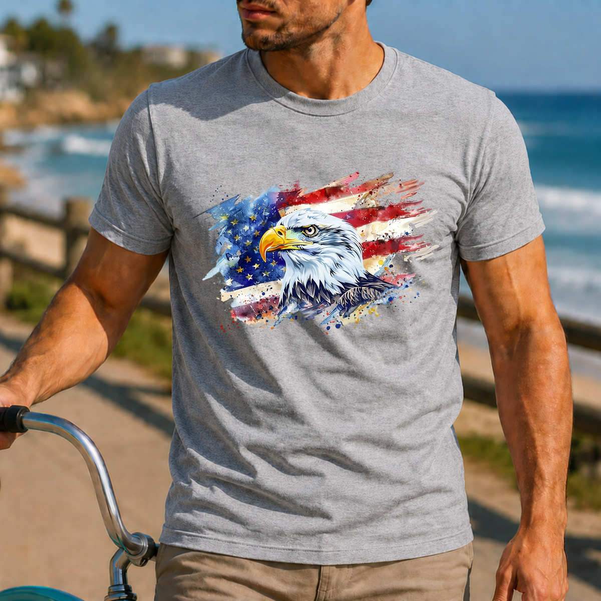 American Eagle Flag Tee TheCraftNook
