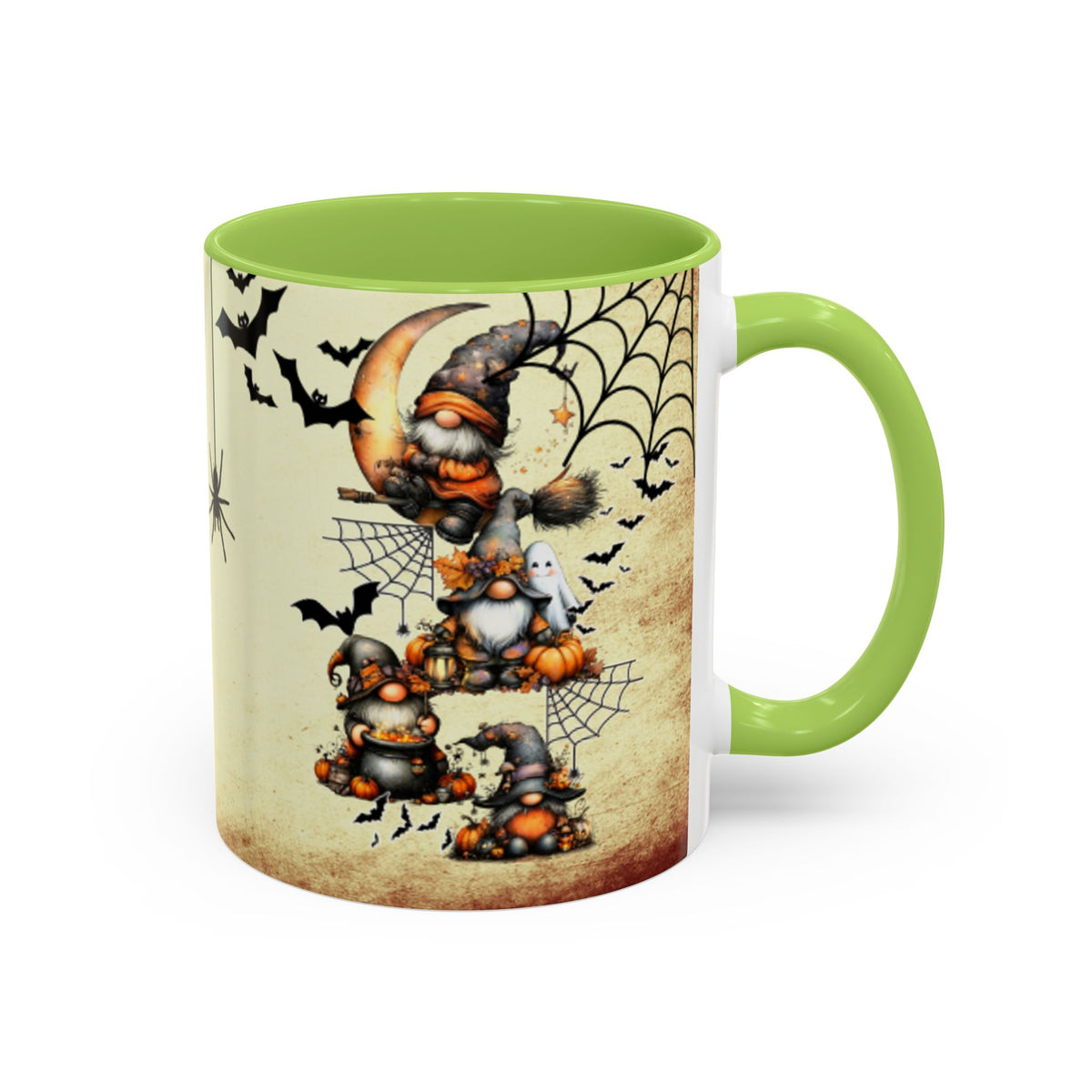 Hangin' with My Gnomie Coffee Mug — Spooky Pumpkin Moon Design (11/15oz) Printify