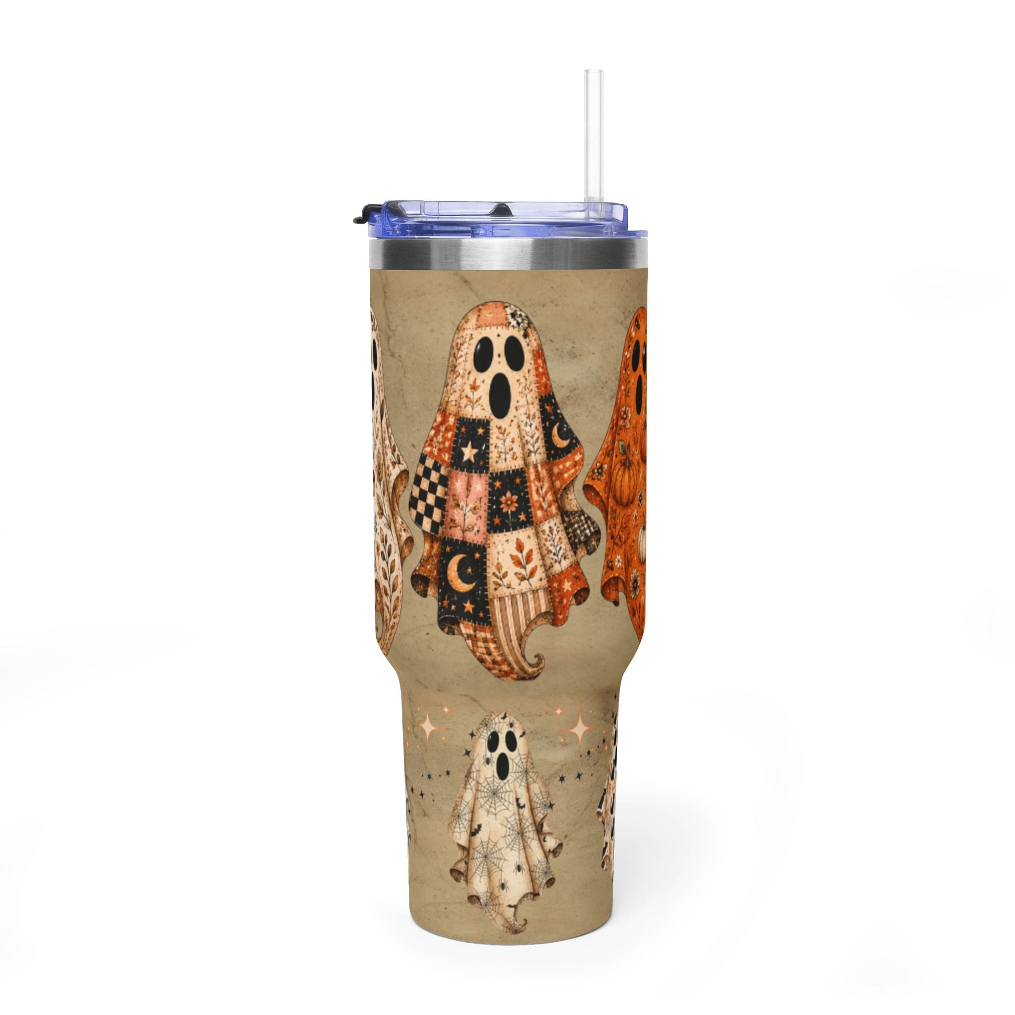 Preppy Ghost Tumbler 40 oz – Vintage Patchwork Spirits Vacuum Insulated Cup