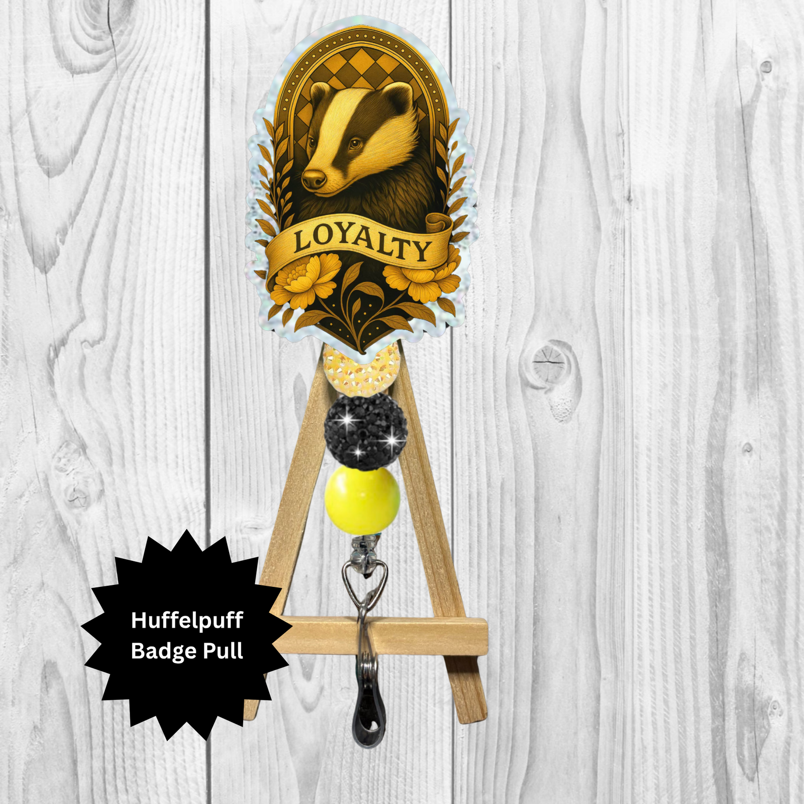 Badger House Badge Pull Loyalty  – Wizard-Inspired ID Accessory TheCraftNook