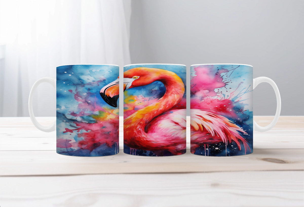 Sunshine & Whimsy Flamingo Mugs TheCraftNook