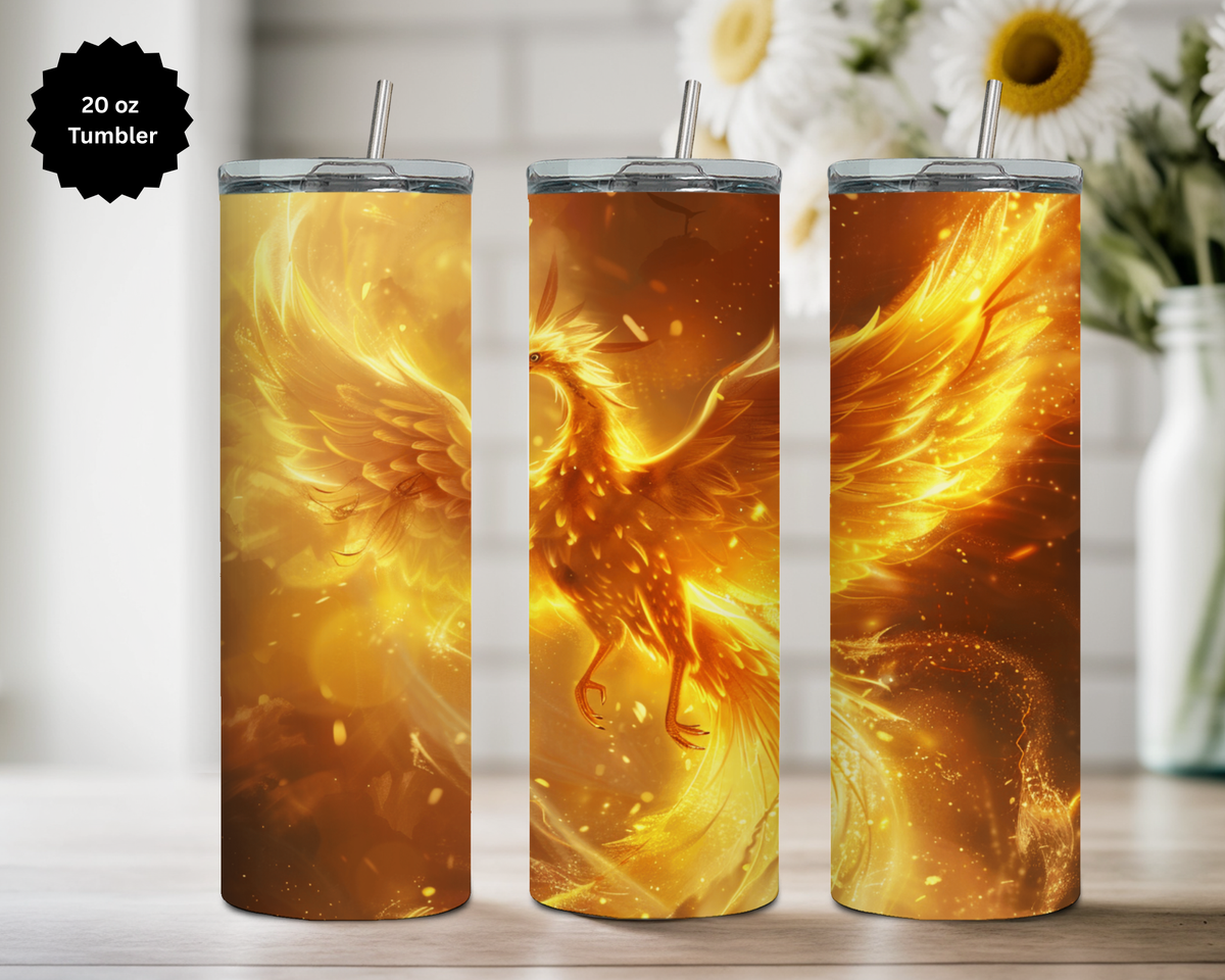 Phoenix 20 oz Stainless Steel Tumbler - Rise & Shine Collection TheCraftNook