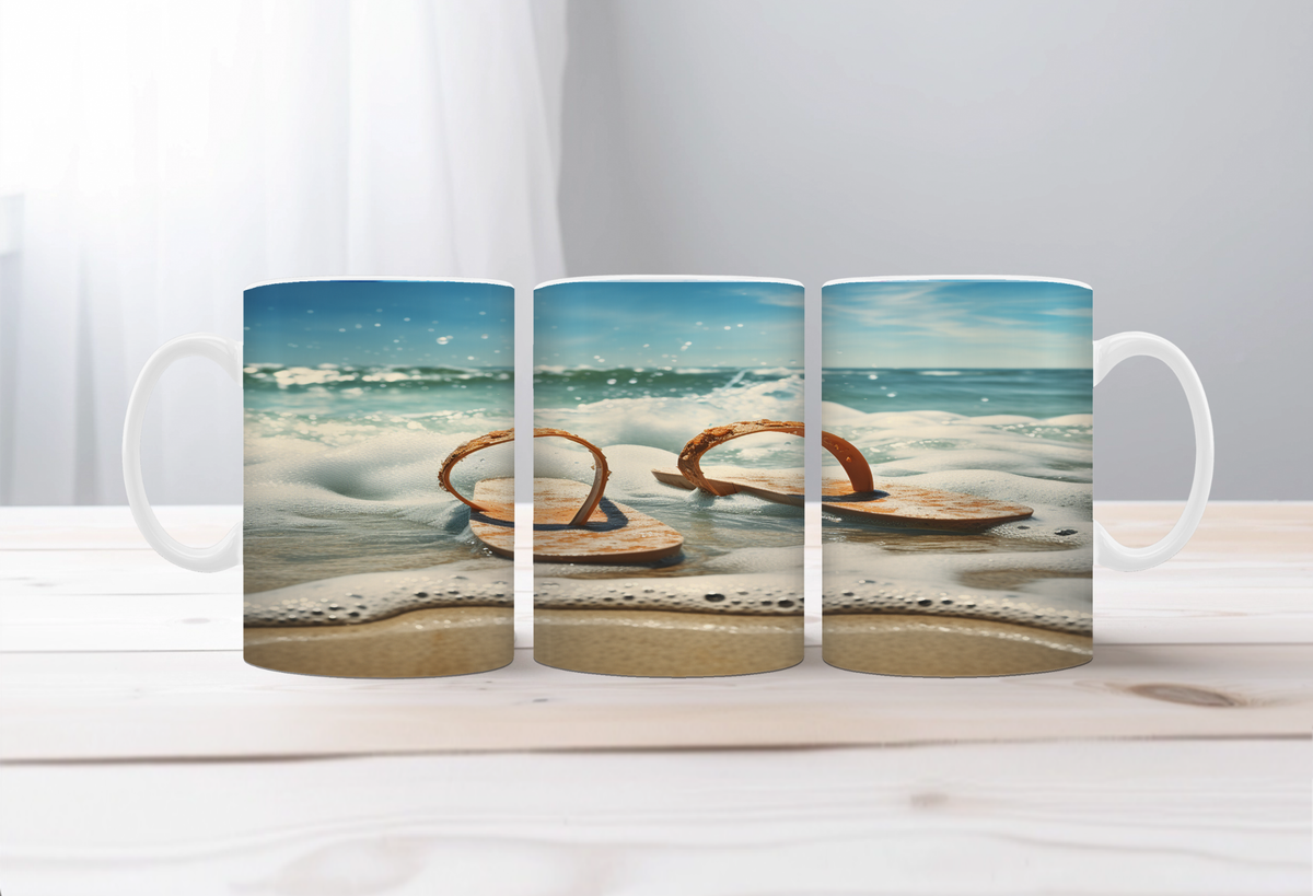 Beachy Bliss coffee mugs TheCraftNook