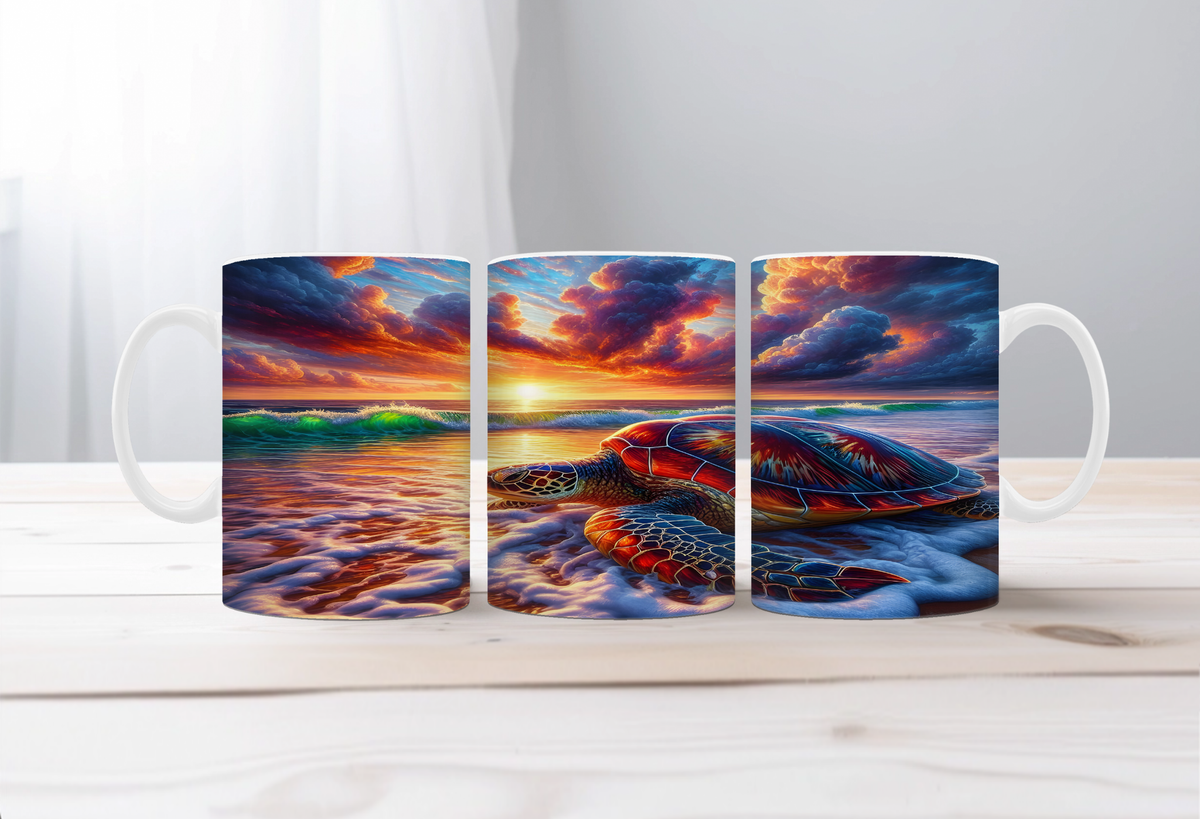 Shell‑O Sunshine Sea Turtle Mugs TheCraftNook
