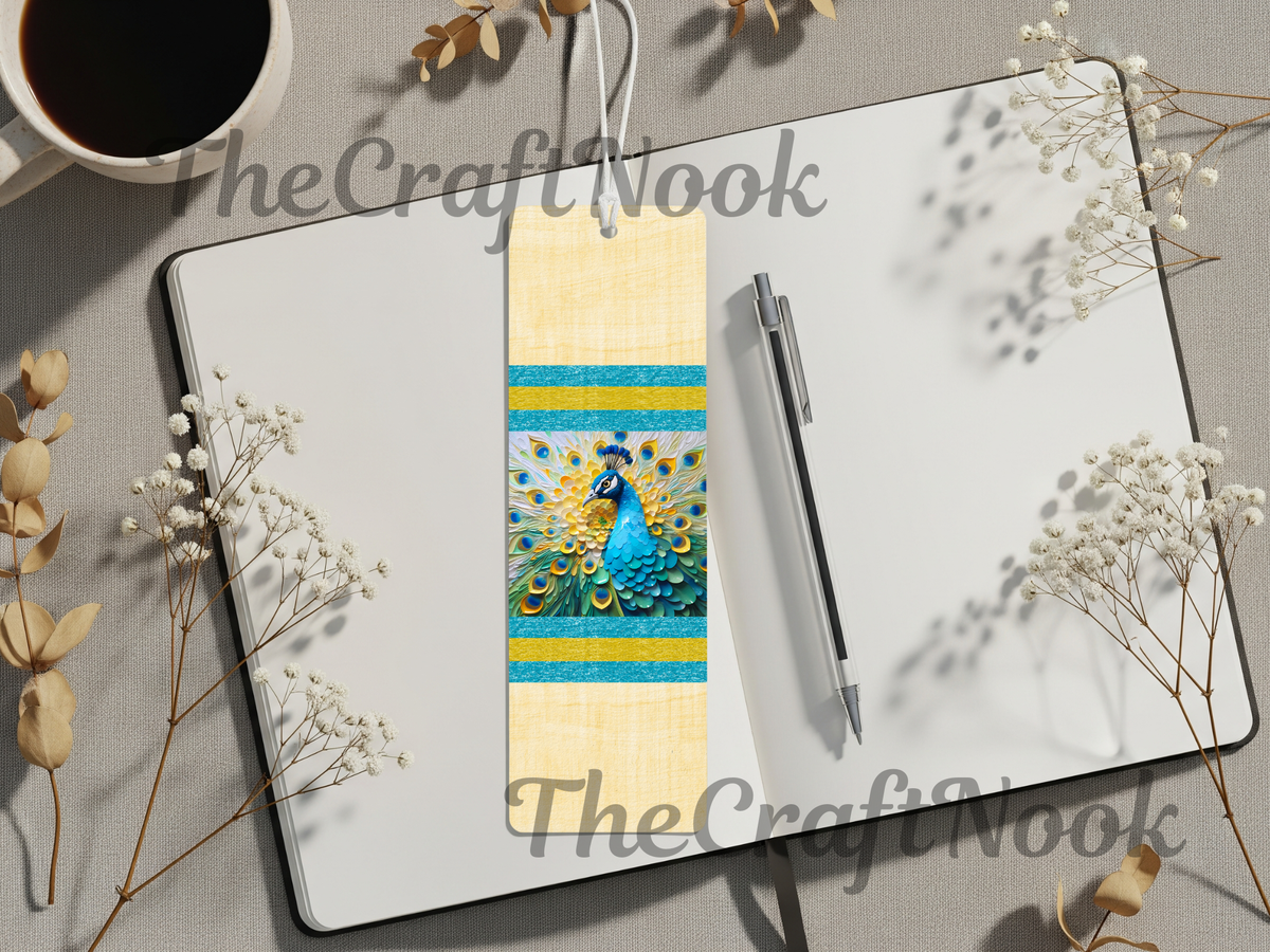 Aluminum Metal Bookmarks, Peacock Images, A little luxury for every chapter TheCraftNook