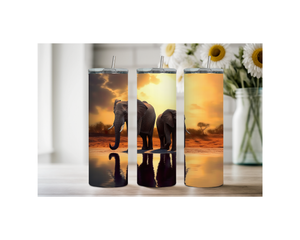 20 ounce Wise & Wonderful Elephant Stainless Tumbler. Multiple Sizes and Images Available. TheCraftNook