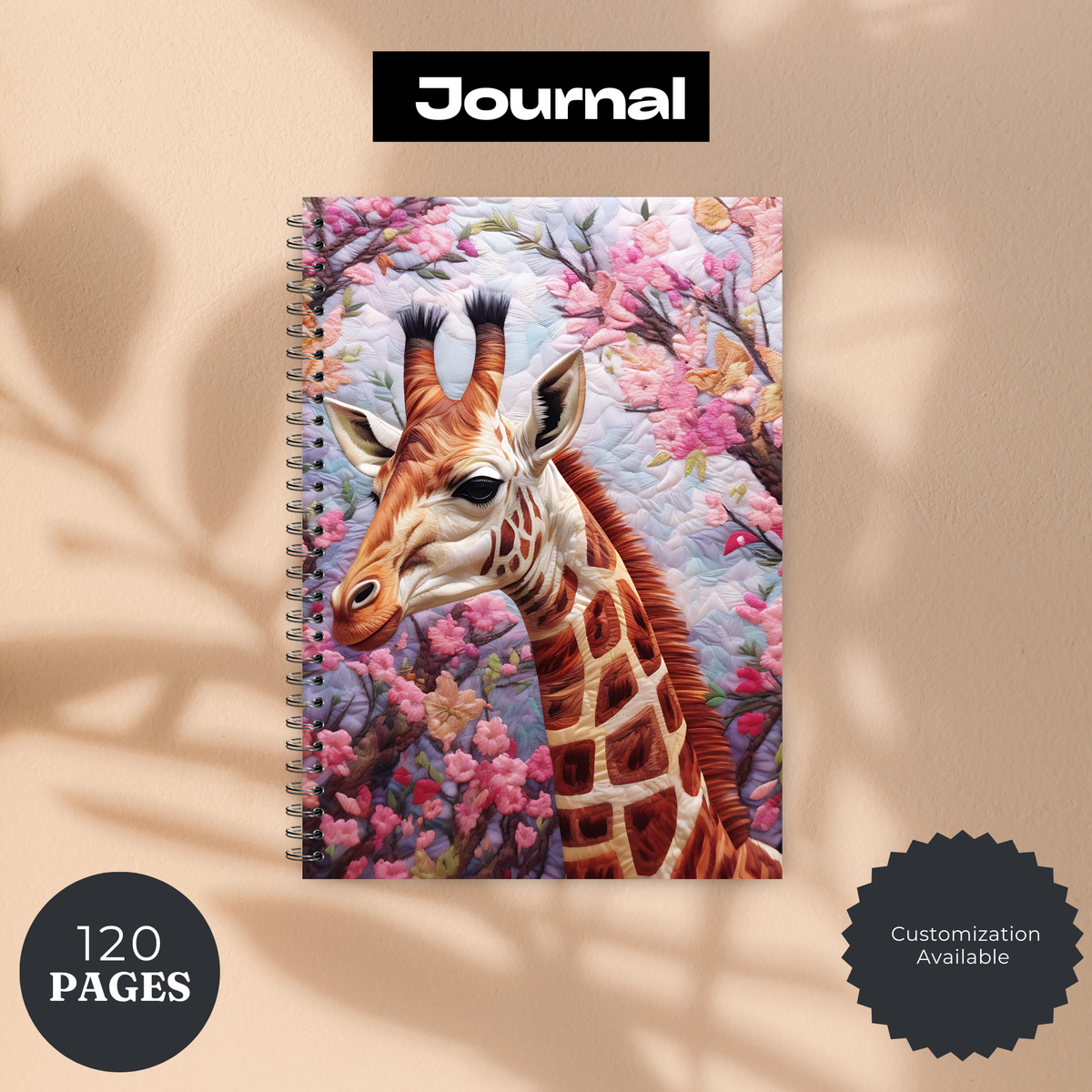 Tall & Kind Giraffe Writing Journal TheCraftNook