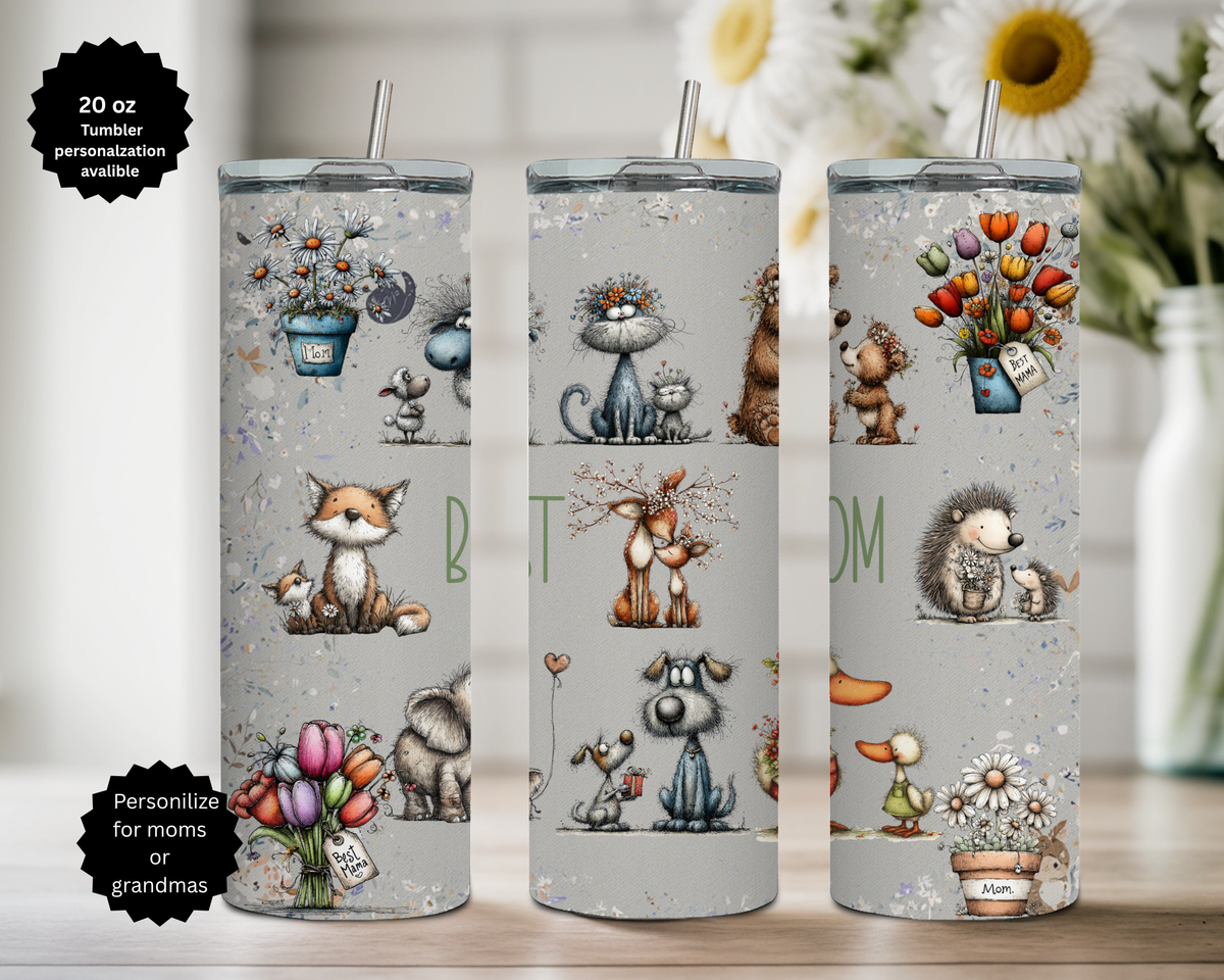 All Mother's 20 oz Stainless Steel Tumbler - Human, and Paws TheCraftNook