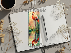 Tropical Whimsy Flamingo Aluminum Metal Bookmarks TheCraftNook