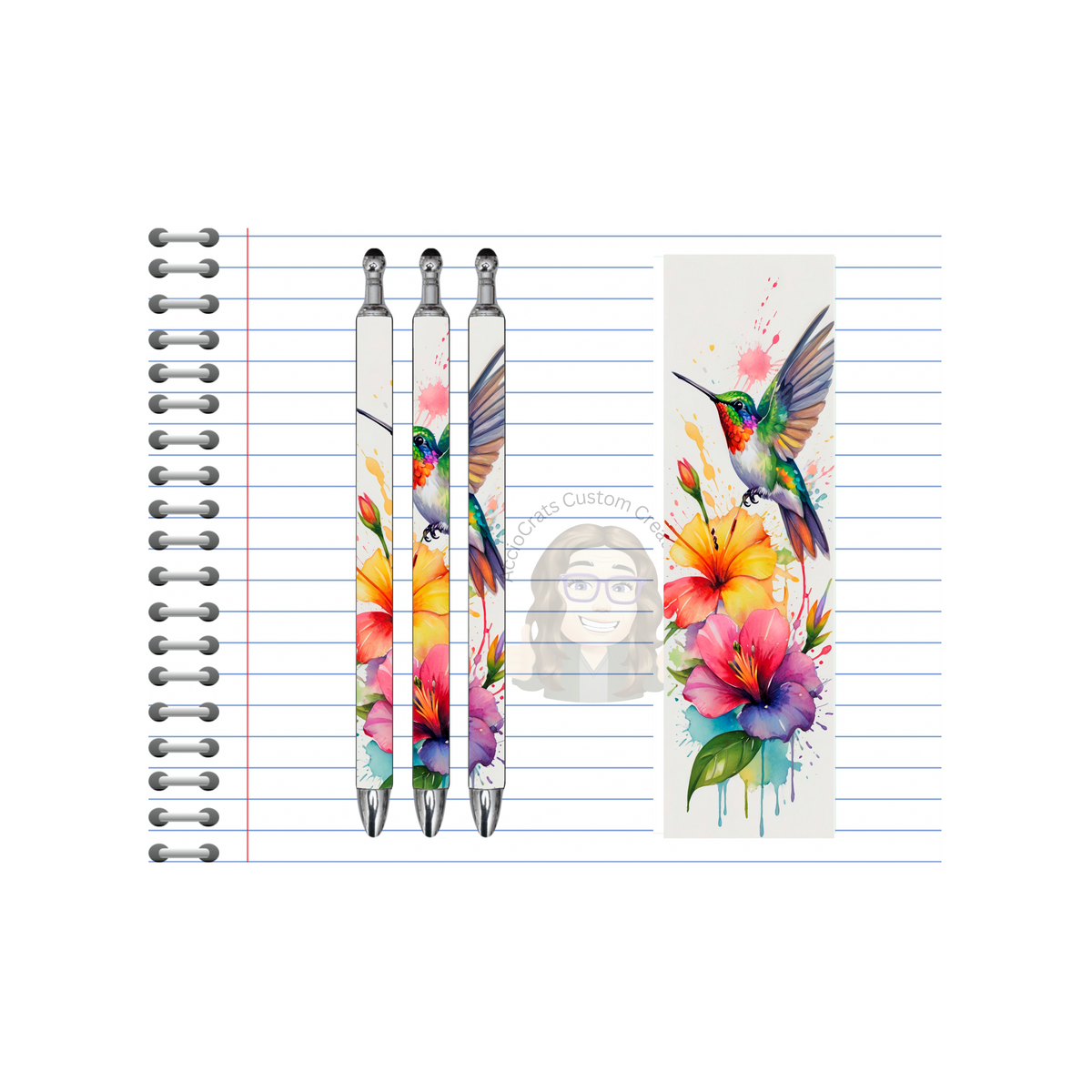 Refillable Pens, Hummingbird Images. Let your writing bloom. 🌸✨multiple options and Images available TheCraftNook