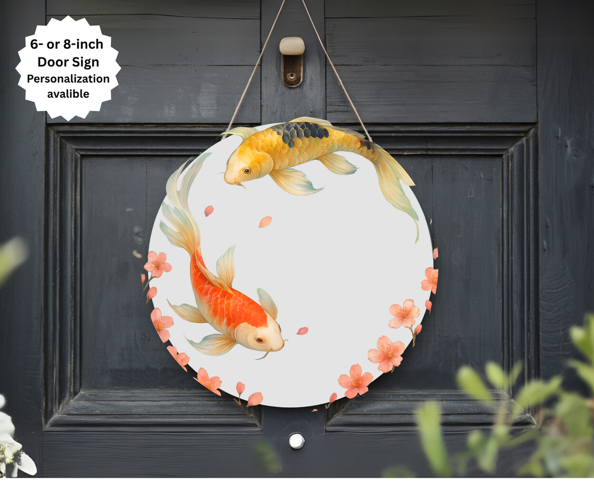 Koi Fish Door Signs TheCraftNook