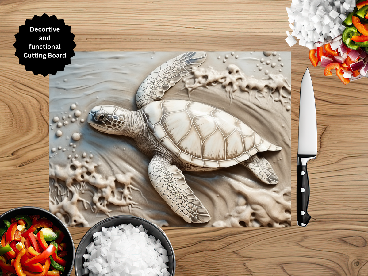 Sea Turtle Cutting Board TheCraftNook
