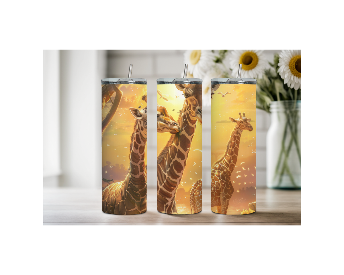 20-ounce Gentle Giraffe Whimsy Stainless Steel Tumbler. Multiple Images Available. TheCraftNook