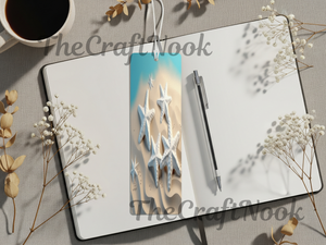 Aluminum Metal Bookmarks, Beach Images TheCraftNook