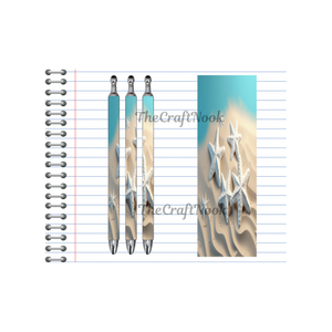 Refillable Pens, Beach Images multiple options and Images available. Beach vibes in every stroke. TheCraftNook