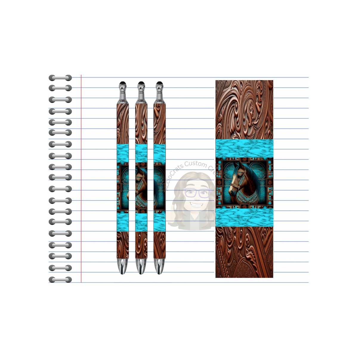 Refillable Pens, Horse Images multiple options and Images available TheCraftNook