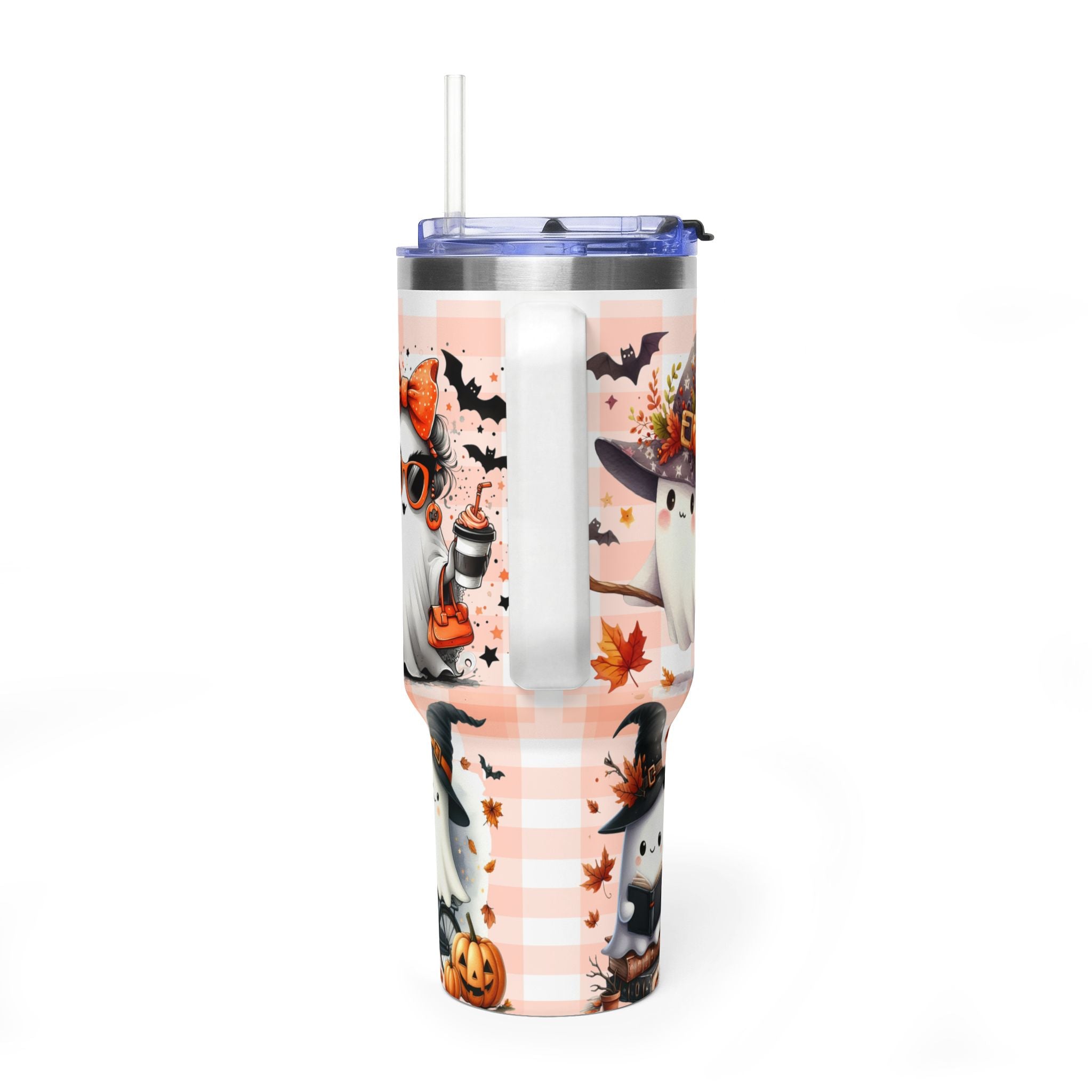 40oz Halloween Ghost Tumbler – Spooky Season Vacuum Insulated Cup