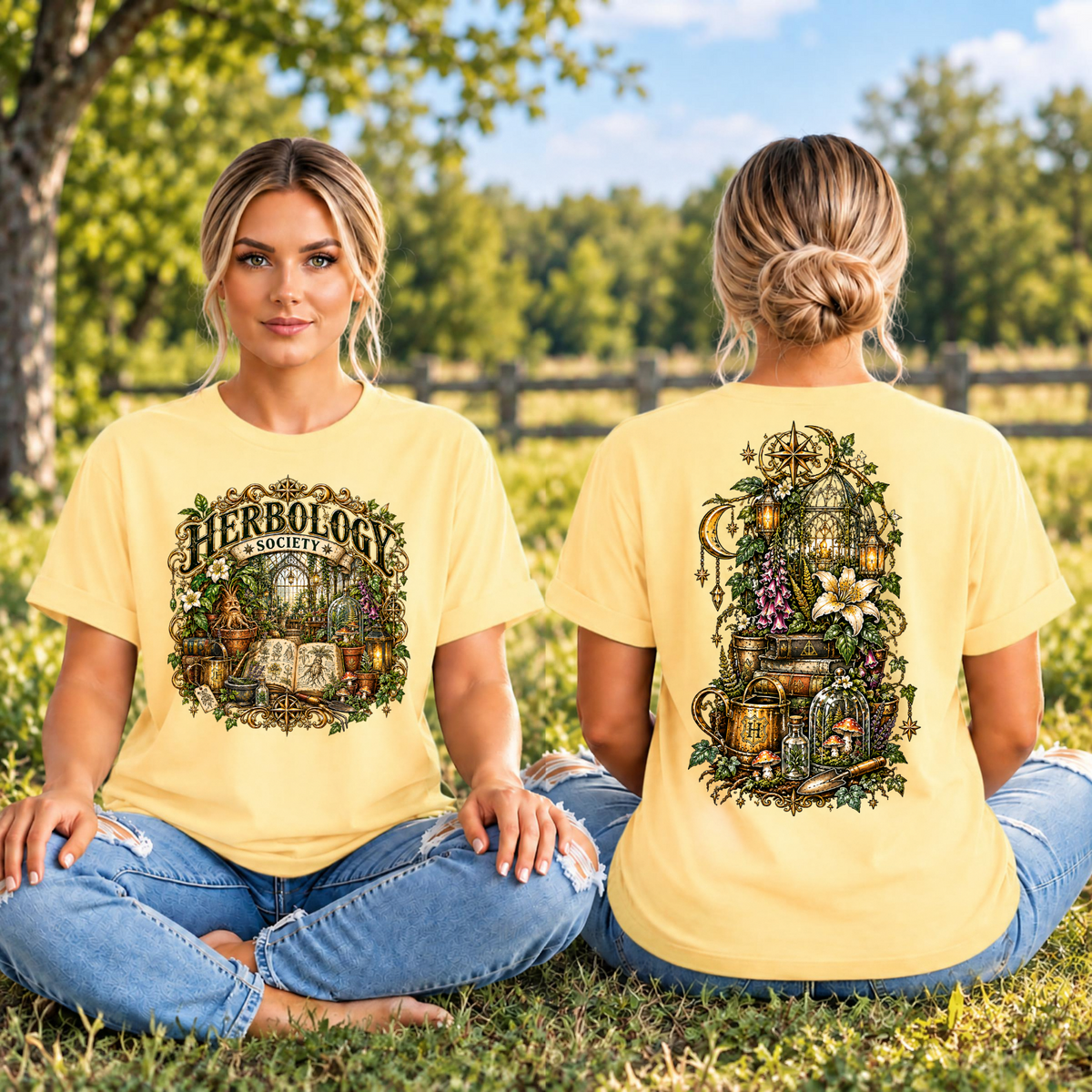 Herbology T-shirt Front and Back graphics TheCraftNook