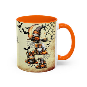Hangin' with My Gnomie Coffee Mug — Spooky Pumpkin Moon Design (11/15oz) Printify